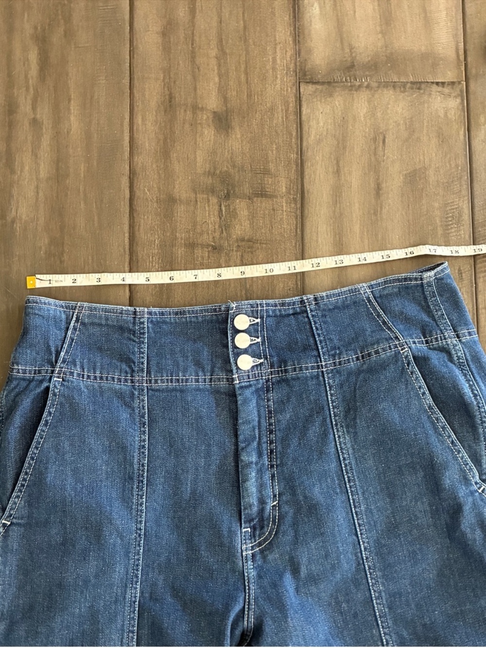 Anthropologie Pilcro Seamed High-Rise Wide-Leg Jeans - Size 34 - Picture 12 of 14